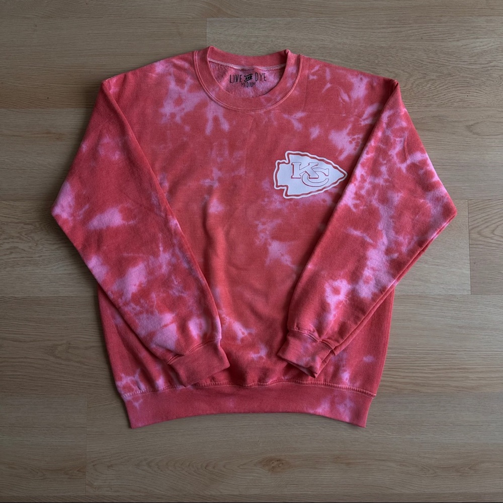 NEW Kansas City chiefs tie dye crewneck sweatshirt